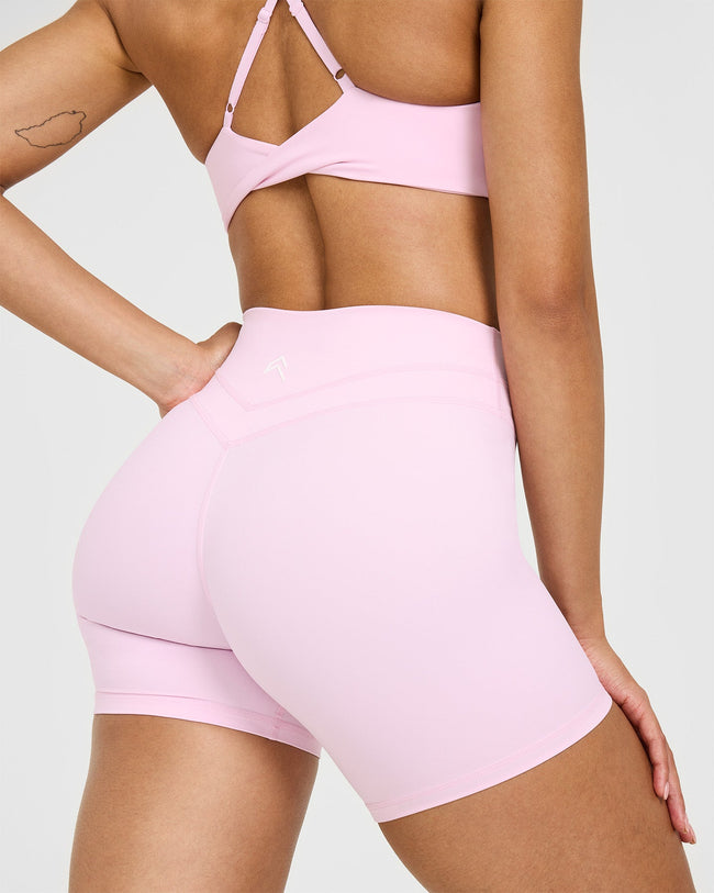 Unified High Waisted Shorts 6" | Chalk Pink