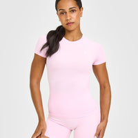 Go To Seamless Fitted Top | Chalk Pink