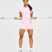Go To Seamless Fitted Top | Chalk Pink