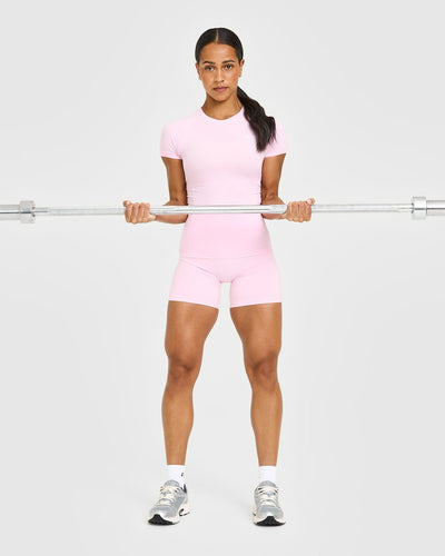 Go To Seamless Fitted Top | Chalk Pink