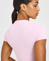 Go To Seamless Fitted Top | Chalk Pink