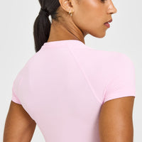 Go To Seamless Fitted Top | Chalk Pink
