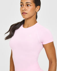 Go To Seamless Fitted Top | Chalk Pink