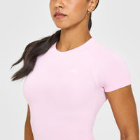 Go To Seamless Fitted Top | Chalk Pink