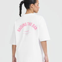 Raising The Bar Graphic Unisex T-Shirt | White