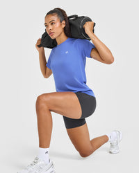 Go To Seamless Loose Top | Glaucous Blue