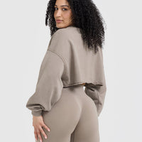 Raw Lounge Crop Sweatshirt | Washed Minky