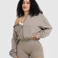 Raw Lounge Oversized Zip Hoodie | Washed Minky