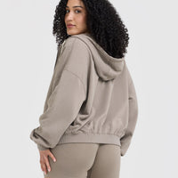 Raw Lounge Oversized Zip Hoodie | Washed Minky