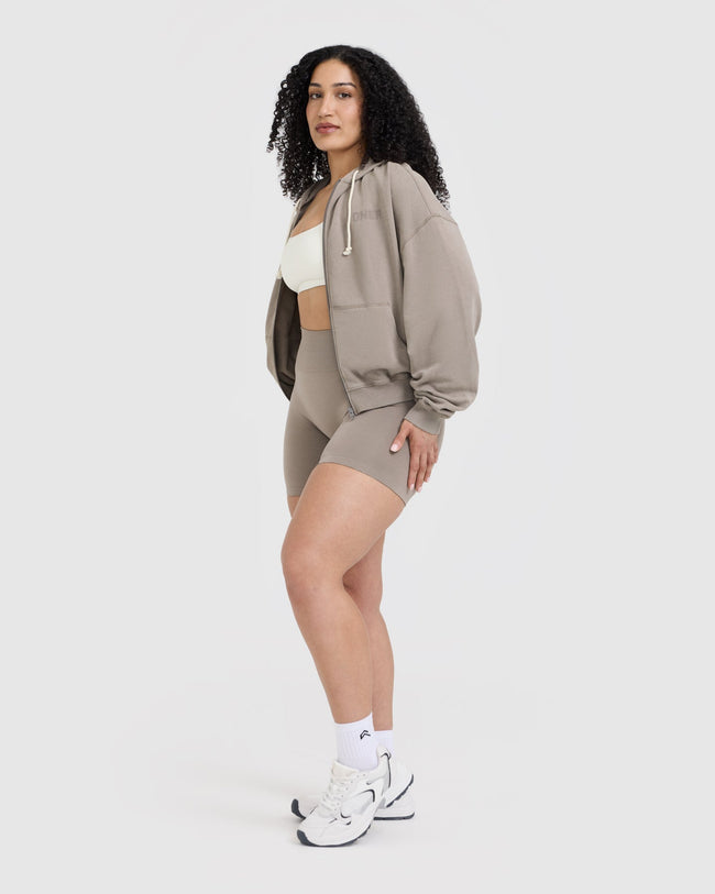 Raw Lounge Oversized Zip Hoodie | Washed Minky