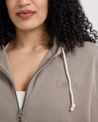 Raw Lounge Oversized Zip Hoodie | Washed Minky