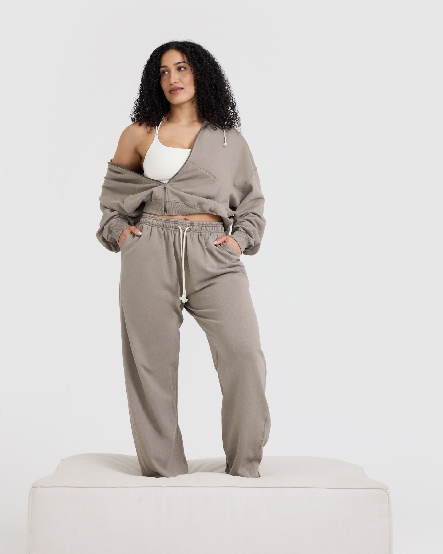 Raw Lounge Oversized Zip Hoodie | Washed Minky