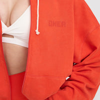 Raw Lounge Oversized Zip Hoodie | Charged Orange