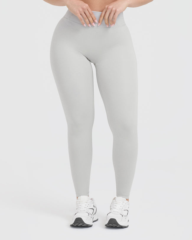Timeless High Waisted Leggings | Light Grey