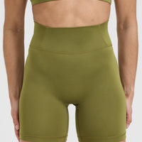 Timeless High Waisted Shorts 6" | Olive Green