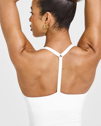 Timeless Square Neck Mid Vest | White