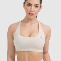 Timeless Square Neck Sports Bra | Sand