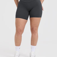 Unified High Waisted Shorts 6" | Coal