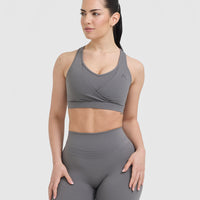 Unified Layered Sports Bra | Ash Grey