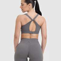 Unified Layered Sports Bra | Ash Grey