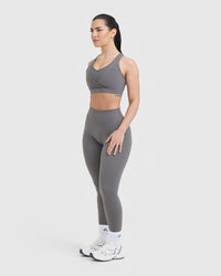 Unified Layered Sports Bra | Ash Grey