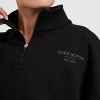 All Day Est 2020 Crop 1/4 Zip Sweatshirt | Black