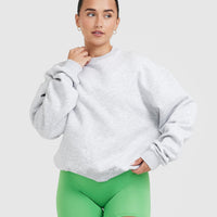 All Day Est 2020 Oversized Sweatshirt | Light Grey Marl