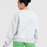 All Day Est 2020 Oversized Sweatshirt | Light Grey Marl