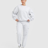 All Day Est 2020 Oversized Sweatshirt | Light Grey Marl