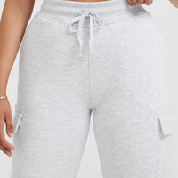 All Day Lightweight Cargo Joggers | Light Grey Marl