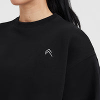 All Day Lightweight Oversized Sweatshirt | Black