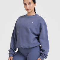 All Day Lightweight Oversized Sweatshirt | Slate Blue