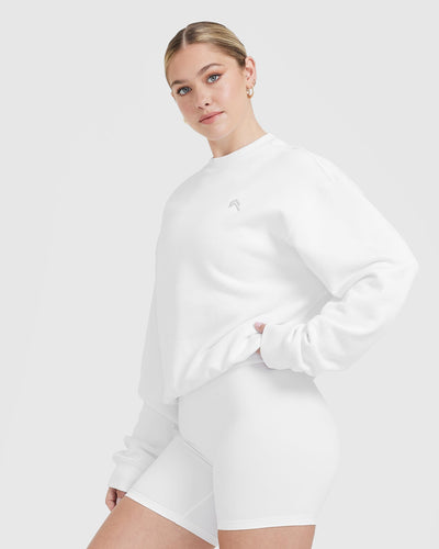All Day Lightweight Oversized Sweatshirt | White