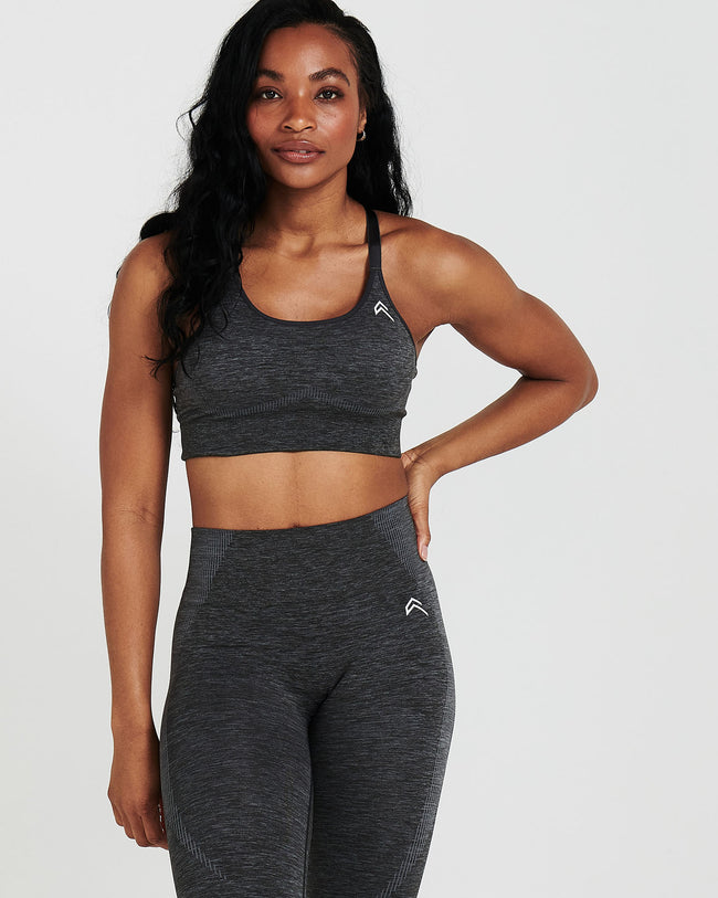 Classic Seamless Sports Bra | Coal Marl