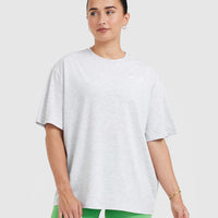 Classic Lifters Graphic Oversized Lightweight T-Shirt | Light Grey Marl