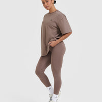 Classic Oversized Lightweight T-Shirt | Cool Brown
