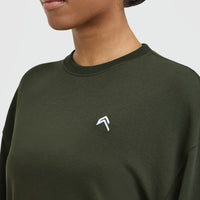 Classic Oversized Longline T-Shirt | Khaki