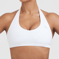 Classic Seamless 2.0 Halter Neck Bralette | White