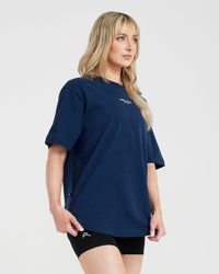 Graphic Oversized Short Sleeve Tee | Washed Midnight
