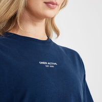 Graphic Oversized Short Sleeve Tee | Washed Midnight