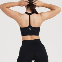 Classic Seamless 2.0 V-Neck Bralette | Black Marl