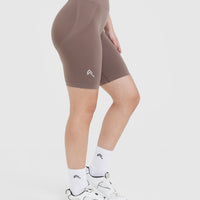 Effortless Seamless Cycling Shorts | Washed Cool Brown
