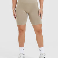 Effortless Seamless Cycling Shorts | Washed Sandstone
