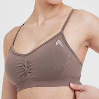 Effortless Strappy Bralette | Washed Cool Brown