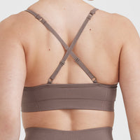 Effortless Strappy Bralette | Washed Cool Brown