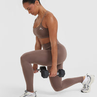 Everyday Cross Over Bralette | Cool Brown