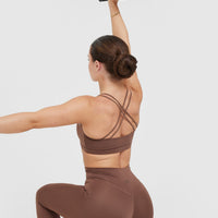 Everyday Cross Over Bralette | Chestnut