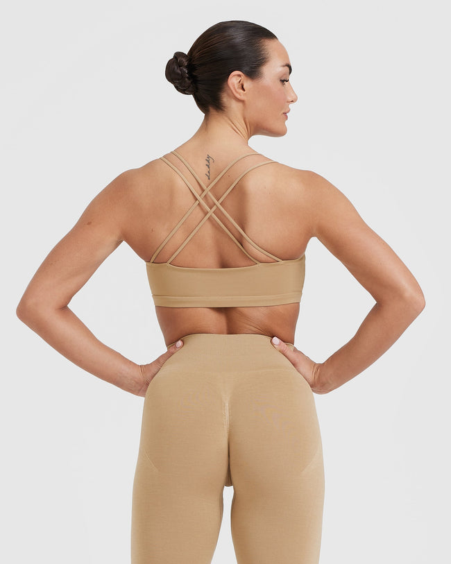 Everyday Cross Over Bralette | Dune Brown