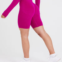 Effortless Seamless Cycling Shorts | Fuchsia