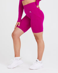 Effortless Seamless Cycling Shorts | Fuchsia